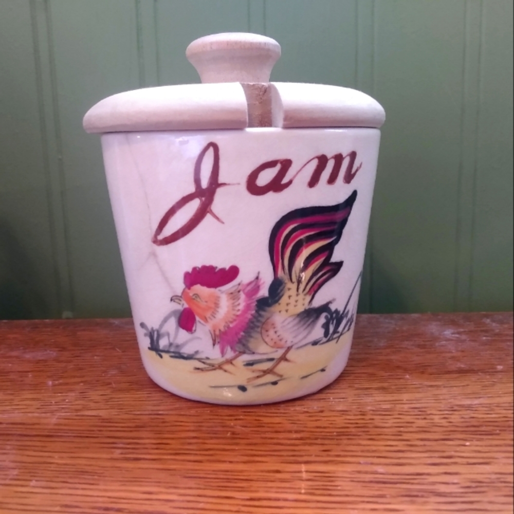Antique Chicken Jam Jar